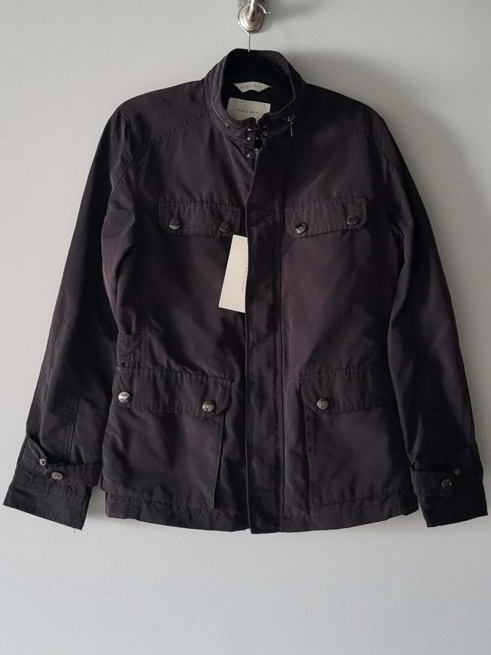 Zara Man Lightweight Black Jacket Size Medium